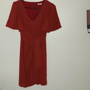 Essue, redish orange dress, size small